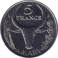 5 francs - Madagascar