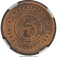 5 cents - Mauritius