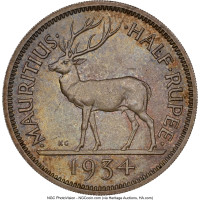 1/2 rupee - Maurice