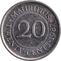 20 cents - Mauritius