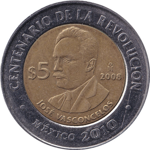 5 pesos - Mexique