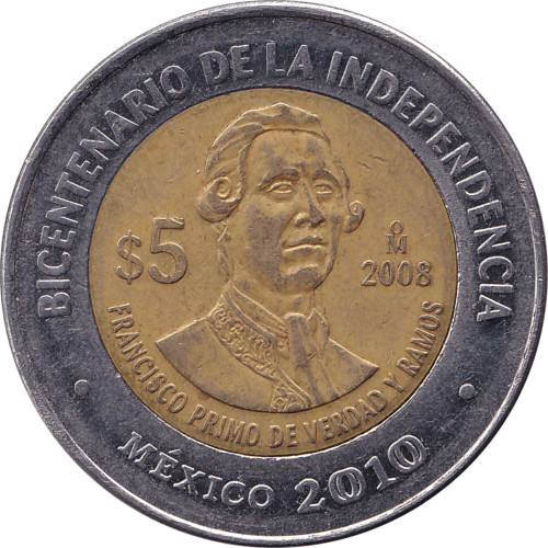 5 pesos - Mexique