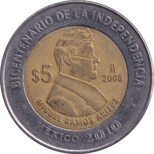 5 pesos - Mexique