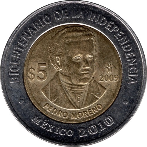 5 pesos - Mexique