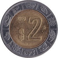 2 pesos - Mexique