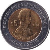 5 pesos - Mexico