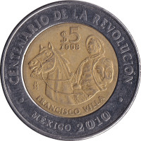 5 pesos - Mexique