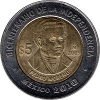 5 pesos - Mexique