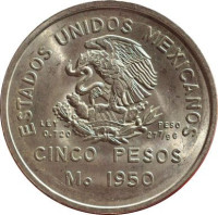 5 pesos - Mexique