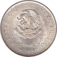 5 pesos - Mexique