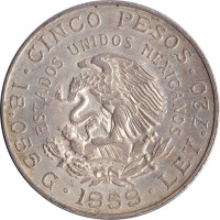 5 pesos - Mexique