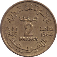 2 francs - Morroco