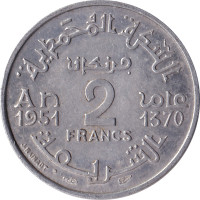 2 francs - Morroco