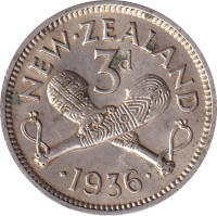 3 pence - Nouvelle Zélande