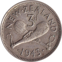 3 pence - New Zealand