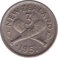 3 pence - New Zealand