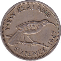 6 pence - New Zealand