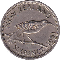 6 pence - New Zealand