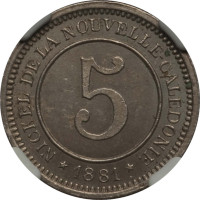 5 centimes - Pacific Franc