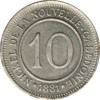 10 centimes - Franc pacifique