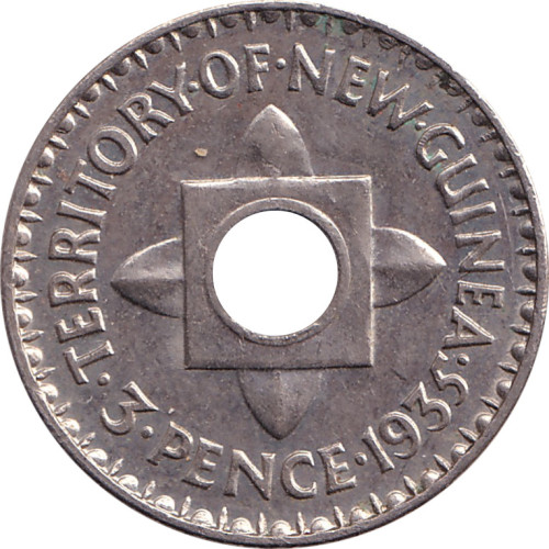 3 pence - Papua New Guinea