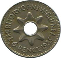 6 pence - Papua New Guinea