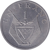 1 franc - Rwanda