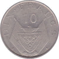 10 francs - Rwanda