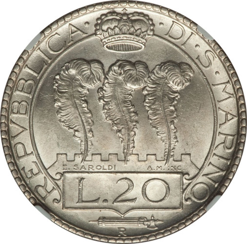 20 lire - San Marino