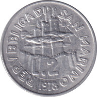 2 lire - San Marino