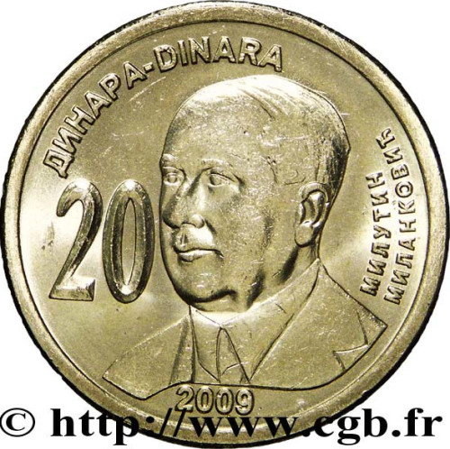 20 dinara - Serbie