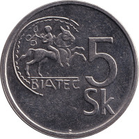 5 korun - Slovaquie