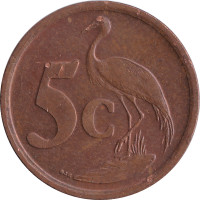 5 cents - Afrique du Sud