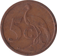 5 cents - Afrique du Sud