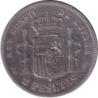 2 pesetas - Espagne