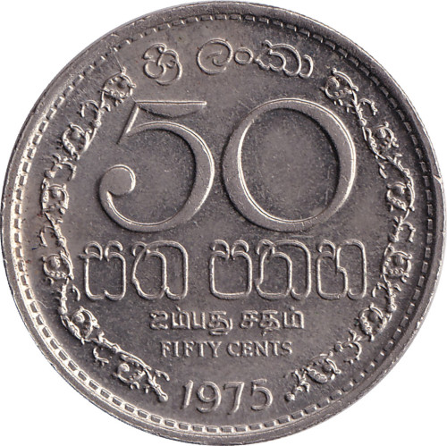 50 cents - Sri Lanka