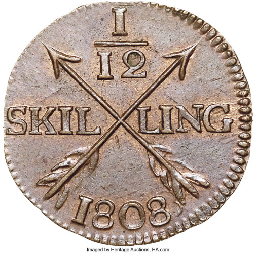 1/12 skilling - Sweden