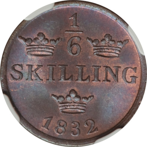 1/6 skilling - Suède