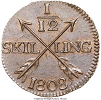 1/12 skilling - Suède