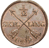 1/2 skilling - Sweden