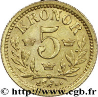 5 kronor - Suède