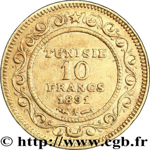 10 francs - Tunisia