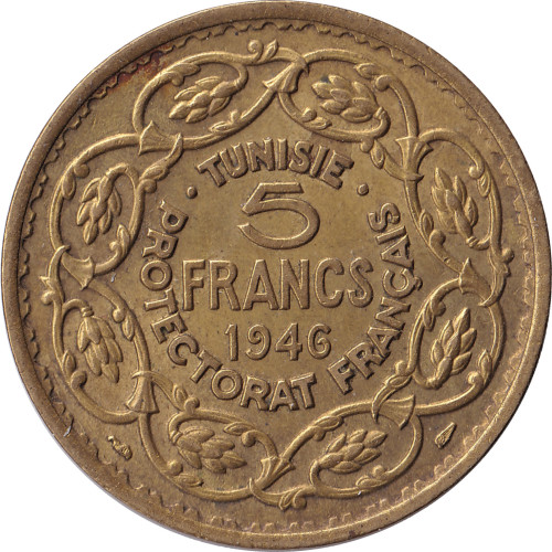 5 francs - Tunisie