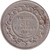 50 centimes - Tunisia