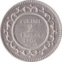 2 francs - Tunisia