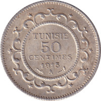 50 centimes - Tunisia