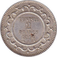 2 francs - Tunisia