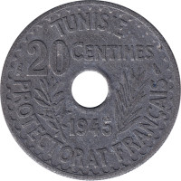 20 centimes - Tunisie