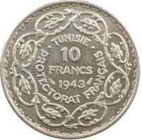 10 francs - Tunisie