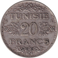 20 francs - Tunisie